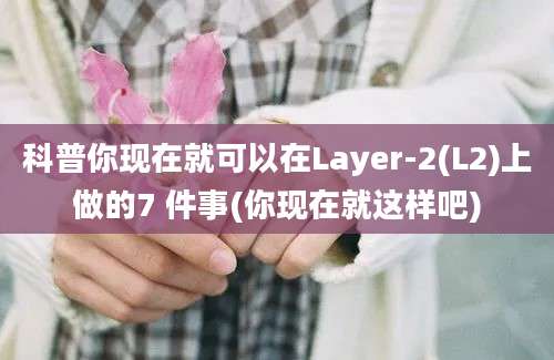 科普你现在就可以在Layer-2(L2)上做的7 件事(你现在就这样吧)