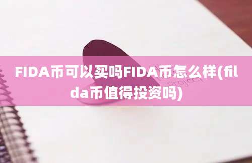 FIDA币可以买吗FIDA币怎么样(filda币值得投资吗)