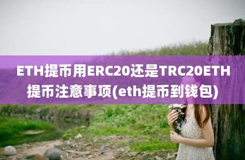 ETH提币用ERC20还是TRC20ETH提币注意事项(eth提币到钱包)