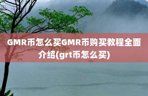 GMR币怎么买GMR币购买教程全面介绍(grt币怎么买)