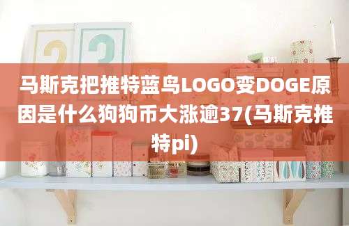 马斯克把推特蓝鸟LOGO变DOGE原因是什么狗狗币大涨逾37(马斯克推特pi)