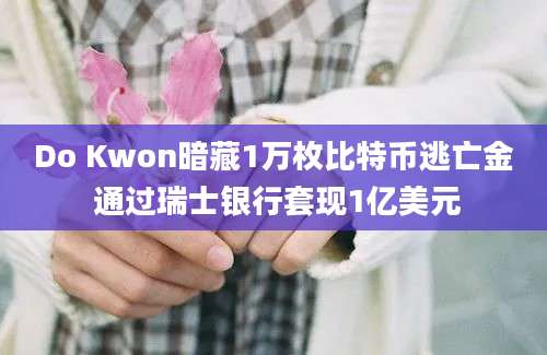 Do Kwon暗藏1万枚比特币逃亡金 通过瑞士银行套现1亿美元