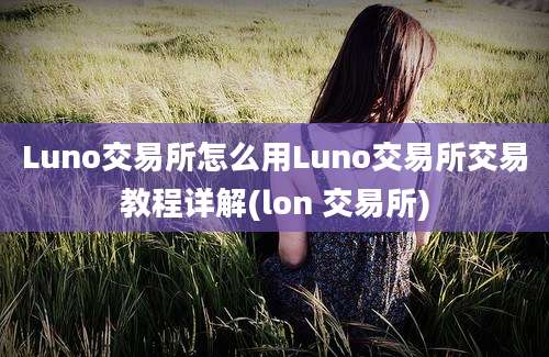 Luno交易所怎么用Luno交易所交易教程详解(lon 交易所)