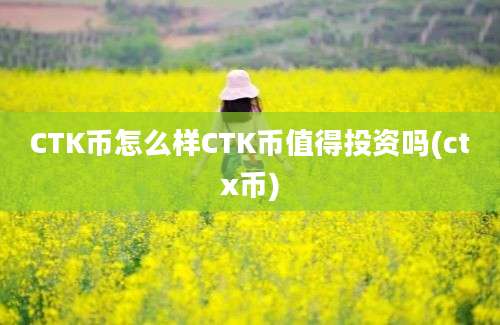 CTK币怎么样CTK币值得投资吗(ctx币)