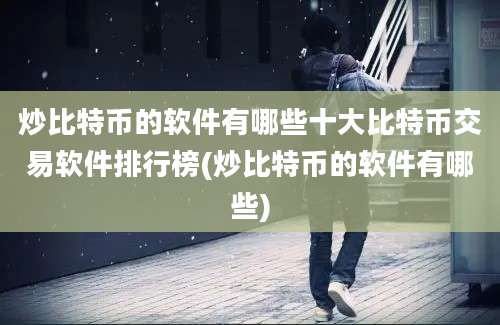 炒比特币的软件有哪些十大比特币交易软件排行榜(炒比特币的软件有哪些)