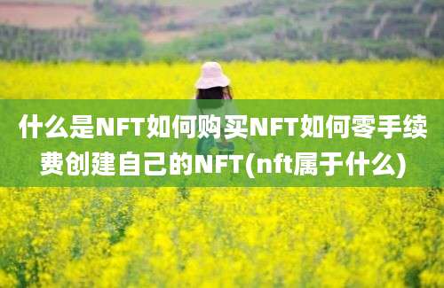 什么是NFT如何购买NFT如何零手续费创建自己的NFT(nft属于什么)