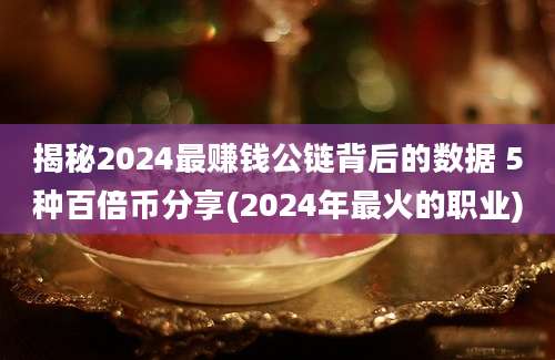 揭秘2024最赚钱公链背后的数据 5种百倍币分享(2024年最火的职业)