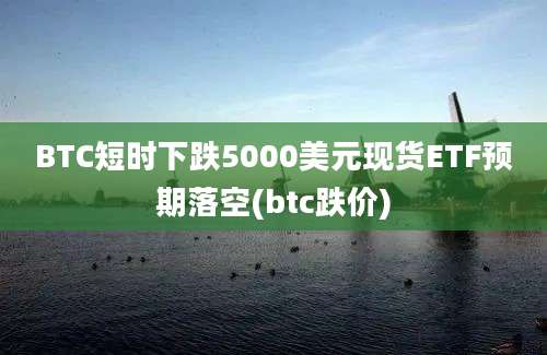 BTC短时下跌5000美元现货ETF预期落空(btc跌价)