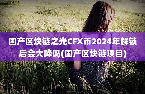 国产区块链之光CFX币2024年解锁后会大降吗(国产区块链项目)