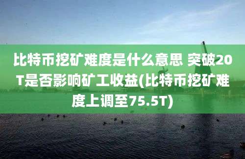 比特币挖矿难度是什么意思 突破20T是否影响矿工收益(比特币挖矿难度上调至75.5T)