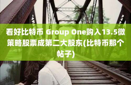 看好比特币 Group One购入13.5微策略股票成第二大股东(比特币那个帖子)