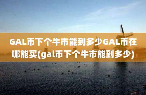 GAL币下个牛市能到多少GAL币在哪能买(gal币下个牛市能到多少)