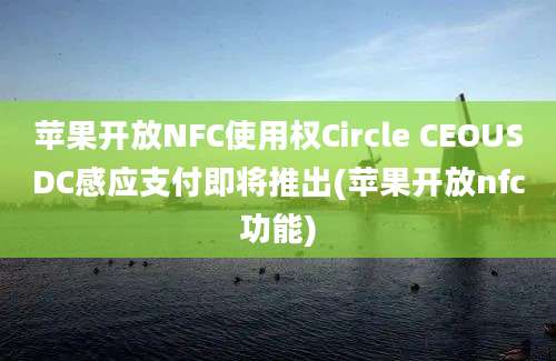 苹果开放NFC使用权Circle CEOUSDC感应支付即将推出(苹果开放nfc功能)