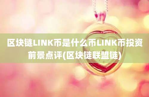 区块链LINK币是什么币LINK币投资前景点评(区块链联盟链)