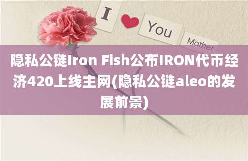 隐私公链Iron Fish公布IRON代币经济420上线主网(隐私公链aleo的发展前景)