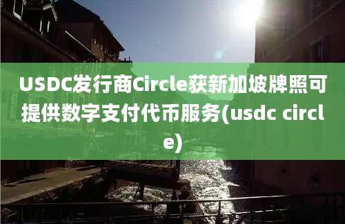 USDC发行商Circle获新加坡牌照可提供数字支付代币服务(usdc circle)