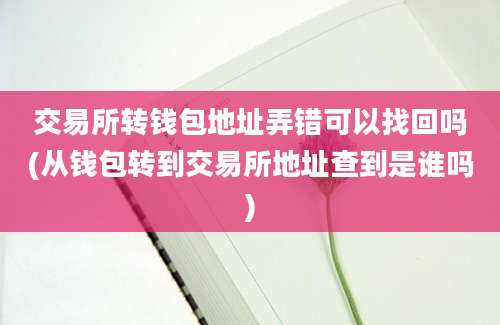 交易所转钱包地址弄错可以找回吗(从钱包转到交易所地址查到是谁吗)