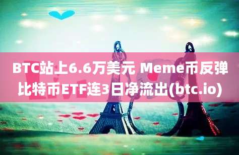 BTC站上6.6万美元 Meme币反弹比特币ETF连3日净流出(btc.io)