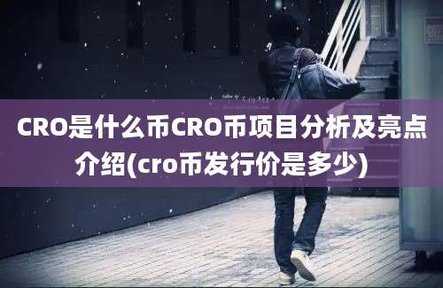 CRO是什么币CRO币项目分析及亮点介绍(cro币发行价是多少)