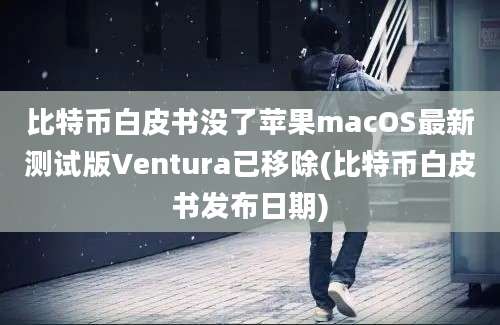 比特币白皮书没了苹果macOS最新测试版Ventura已移除(比特币白皮书发布日期)