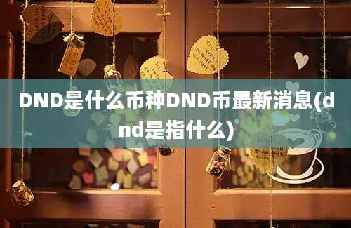 DND是什么币种DND币最新消息(dnd是指什么)