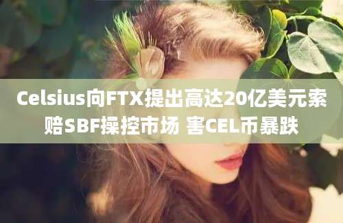 Celsius向FTX提出高达20亿美元索赔SBF操控市场 害CEL币暴跌