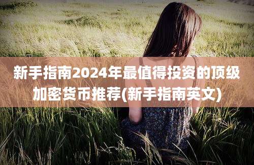 新手指南2024年最值得投资的顶级加密货币推荐(新手指南英文)