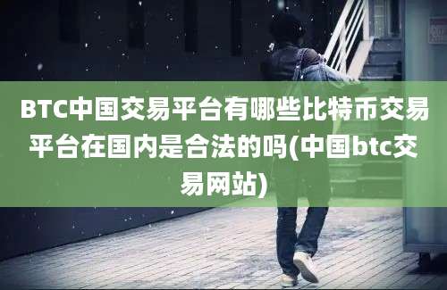 BTC中国交易平台有哪些比特币交易平台在国内是合法的吗(中国btc交易网站)