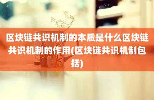 区块链共识机制的本质是什么区块链共识机制的作用(区块链共识机制包括)