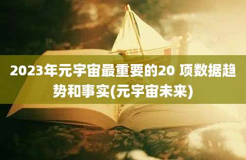 2023年元宇宙最重要的20 项数据趋势和事实(元宇宙未来)