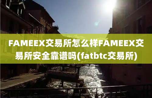 FAMEEX交易所怎么样FAMEEX交易所安全靠谱吗(fatbtc交易所)