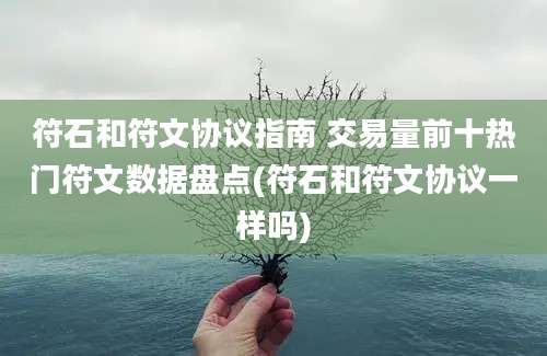 符石和符文协议指南 交易量前十热门符文数据盘点(符石和符文协议一样吗)