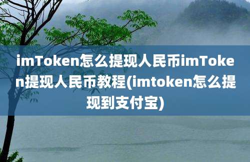 imToken怎么提现人民币imToken提现人民币教程(imtoken怎么提现到支付宝)