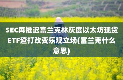 SEC再推迟富兰克林灰度以太坊现货ETF渣打改变乐观立场(富兰克什么意思)