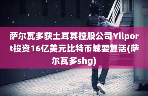 萨尔瓦多获土耳其控股公司Yilport投资16亿美元比特币城要复活(萨尔瓦多shg)