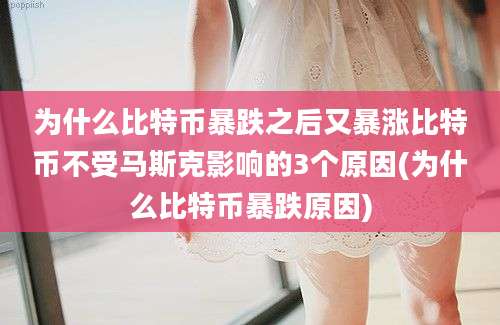 为什么比特币暴跌之后又暴涨比特币不受马斯克影响的3个原因(为什么比特币暴跌原因)