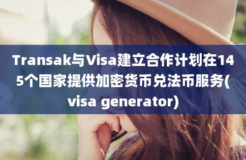 Transak与Visa建立合作计划在145个国家提供加密货币兑法币服务(visa generator)