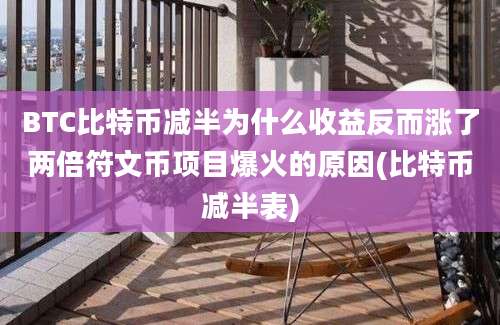 BTC比特币减半为什么收益反而涨了两倍符文币项目爆火的原因(比特币减半表)