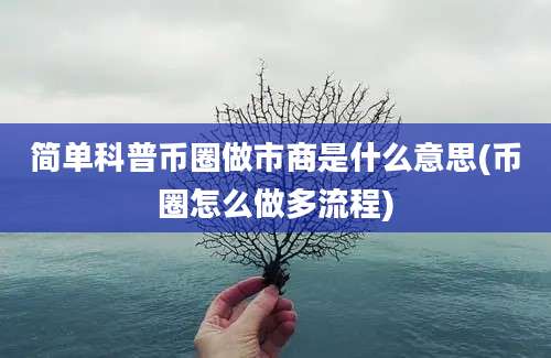 简单科普币圈做市商是什么意思(币圈怎么做多流程)