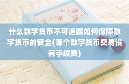 什么数字货币不可追踪如何保障数字货币的安全(哪个数字货币交易没有手续费)