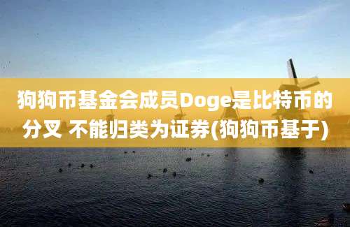 狗狗币基金会成员Doge是比特币的分叉 不能归类为证券(狗狗币基于)