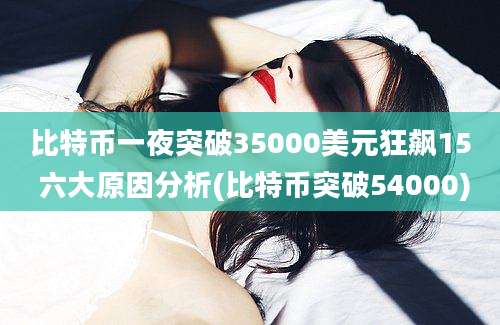 比特币一夜突破35000美元狂飙15 六大原因分析(比特币突破54000)