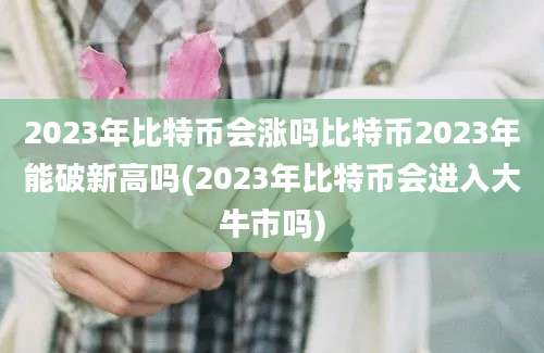 2023年比特币会涨吗比特币2023年能破新高吗(2023年比特币会进入大牛市吗)