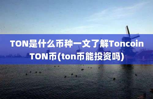 TON是什么币种一文了解ToncoinTON币(ton币能投资吗)