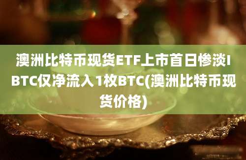 澳洲比特币现货ETF上市首日惨淡IBTC仅净流入1枚BTC(澳洲比特币现货价格)