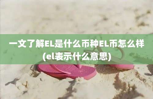 一文了解EL是什么币种EL币怎么样(el表示什么意思)