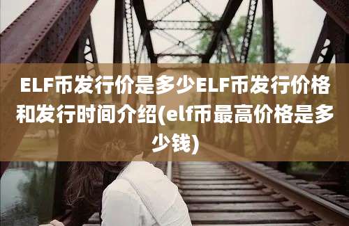 ELF币发行价是多少ELF币发行价格和发行时间介绍(elf币最高价格是多少钱)