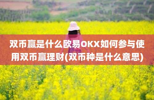 双币赢是什么欧易OKX如何参与使用双币赢理财(双币种是什么意思)