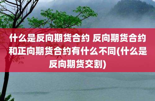 什么是反向期货合约 反向期货合约和正向期货合约有什么不同(什么是反向期货交割)