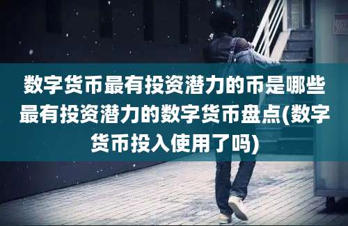 数字货币最有投资潜力的币是哪些最有投资潜力的数字货币盘点(数字货币投入使用了吗)